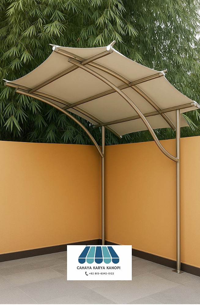 Kanopi Membran Rangka Stainless: Elegan & Estetik
